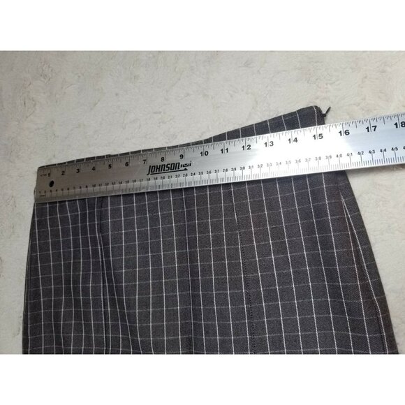Banana Republic Womens Pencil Cut Straight Skirt Back Zipper Plaid Size 6 Gray - Picture 7 of 7